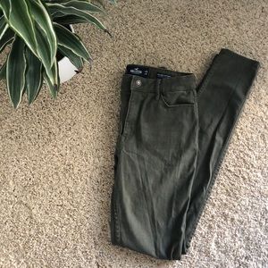Green high waisted jean